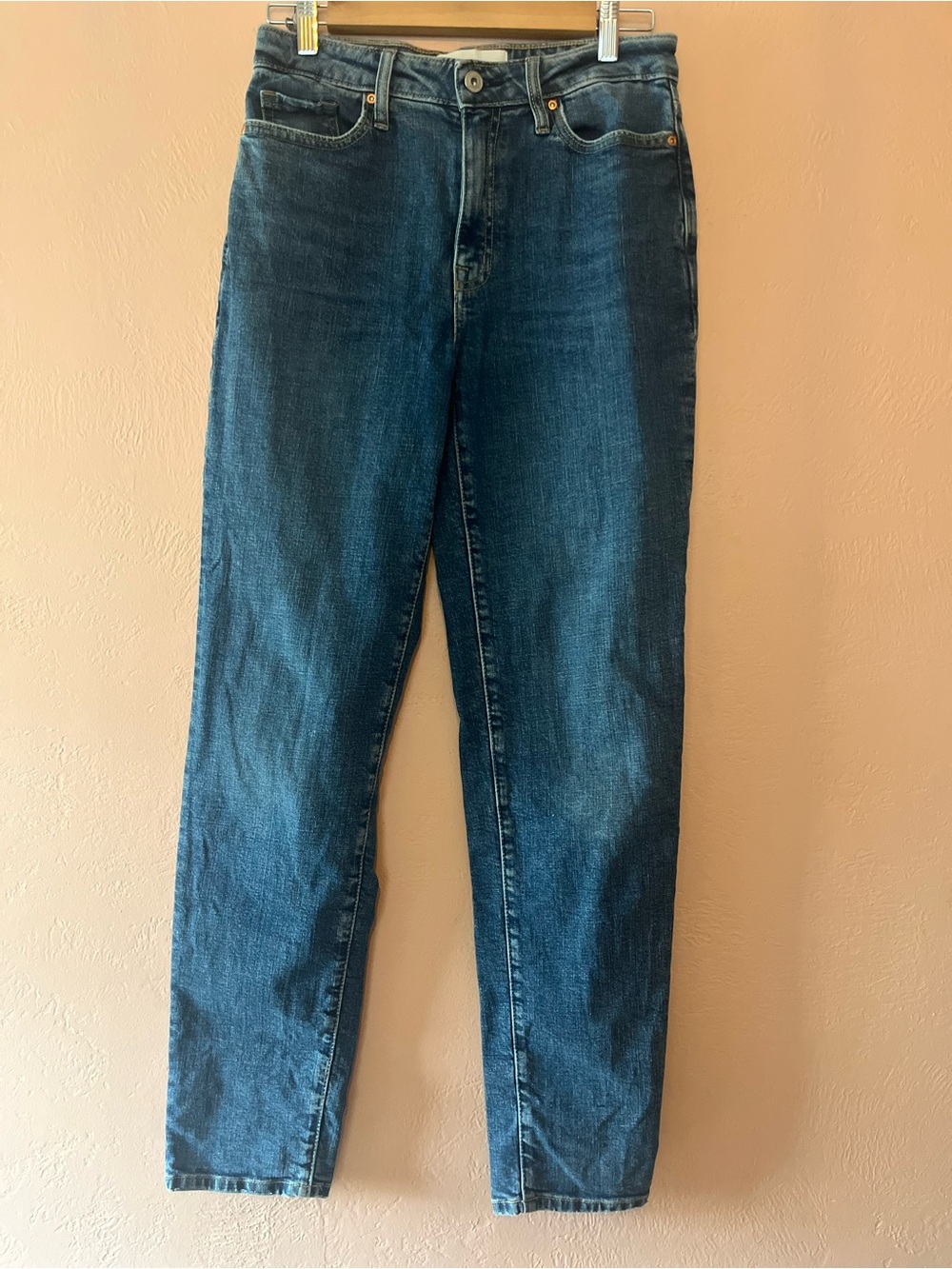 OUTLAND DENIM ABIGAIL NEW BLUE HIGH-RISE SLIM TAPERED 27W 30L